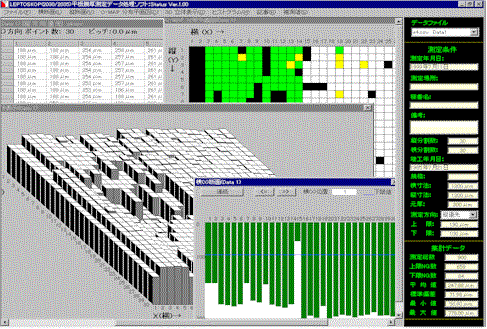 膜厚計レプトスコープ２０２５／２０３５専用のデータ処理ソフト